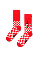 Happy Socks Meia para vinho e jantar vermelho