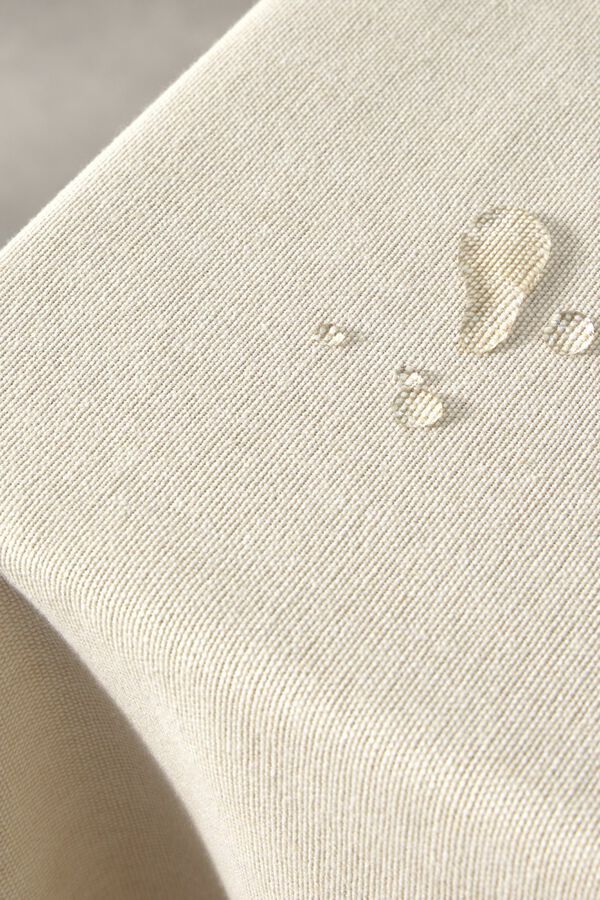 Textura Toalha de mesa antimanchas estampado folhas cru