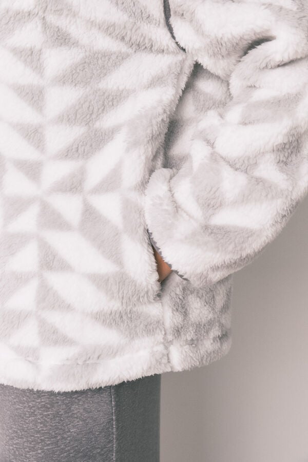 Women'secret Robe curto de pelo estampado da Minnie  cinzento