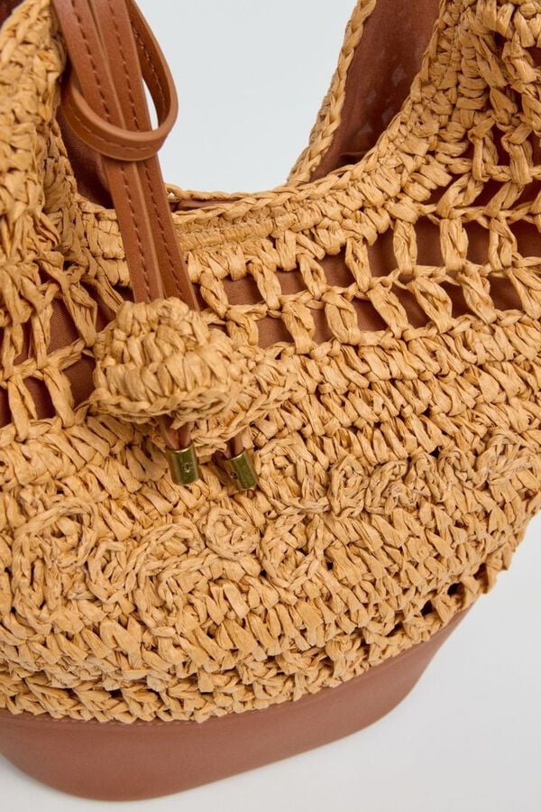 Pepe Jeans Mala tote a tiracolo em r&aacute;fia e al&ccedil;as vison
