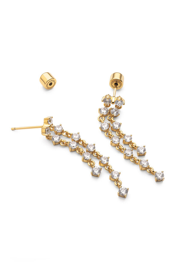 Singularu Pendientes Long Scarlett Ba&ntilde;o Oro amarillo