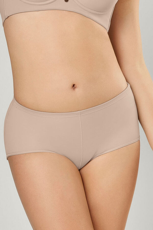 Leonisa Cueca push-up cl&aacute;ssica com bojo remov&iacute;vel bege