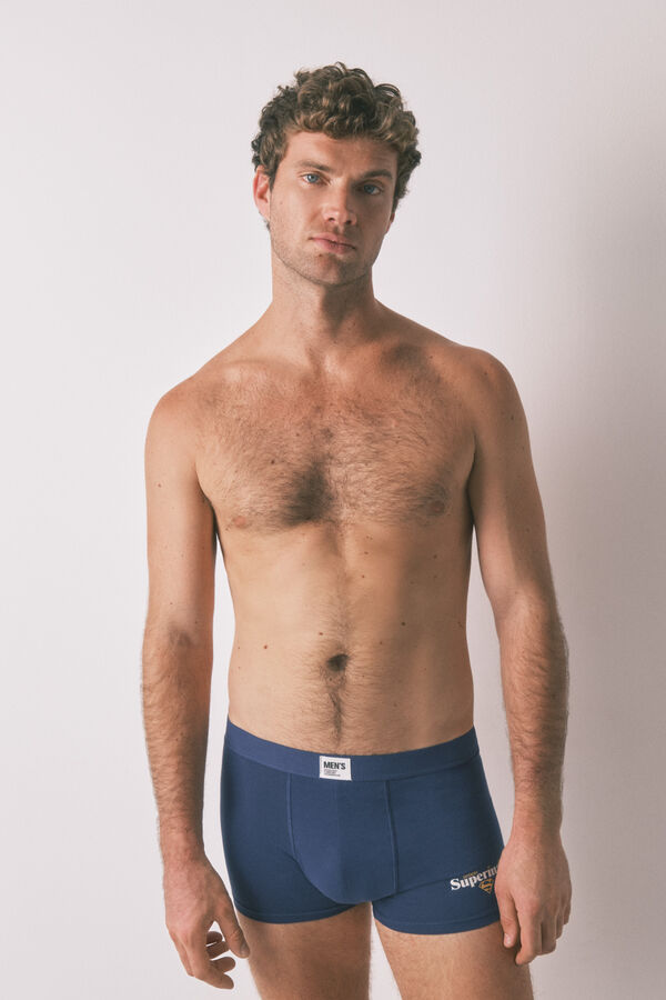 Women'secret Pacote de 2 boxers cinza do Superman cinzento