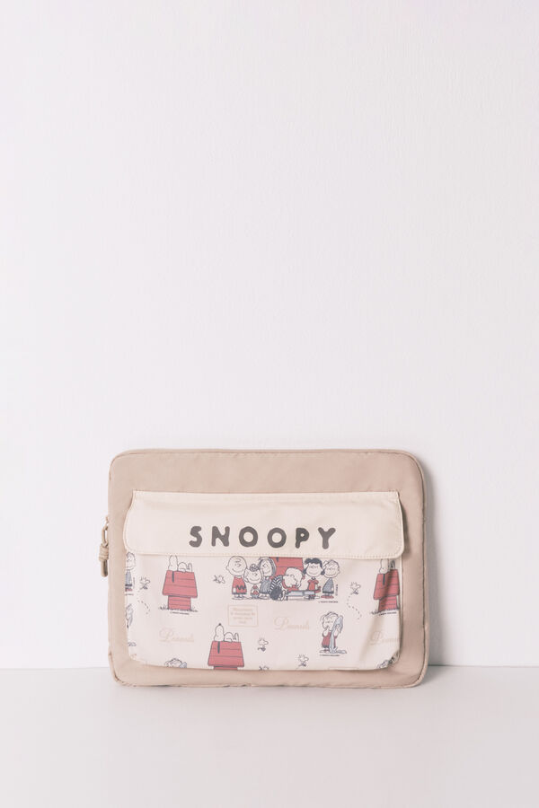 Women'secret Funda ordenador nylon beige Snoopy nude