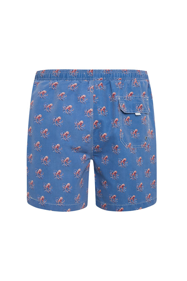 Kiff-Kiff Fato de banho bermuda azul jeans polvos azul