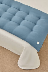Textura Topper acolchoado xadrez azul