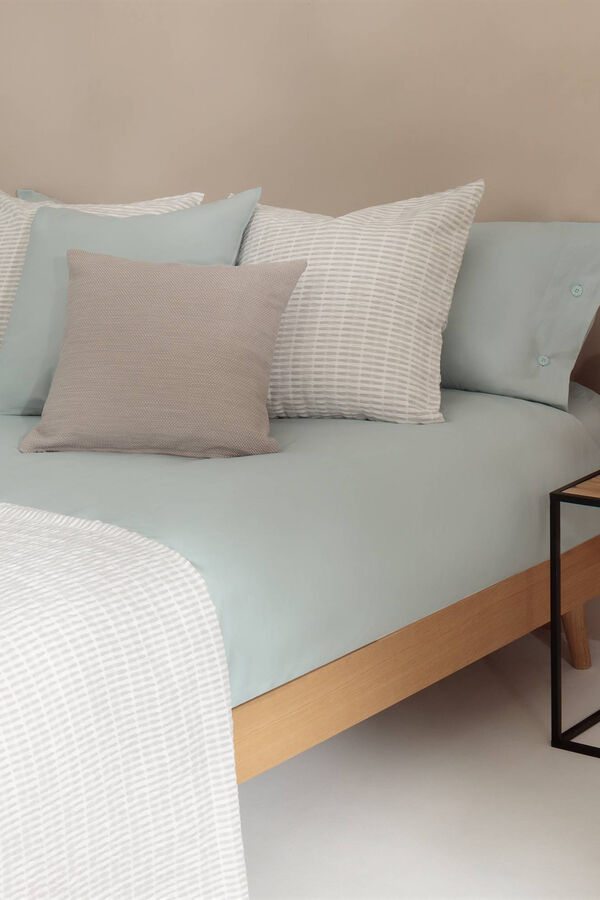 Textura Capa nórdica algodão orgânico. Cama 80-90 cm. azul