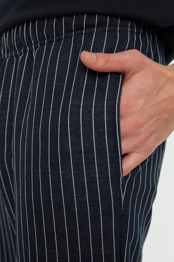 Trendyol Conjunto de pijama estampado regular fit em cinza  azul