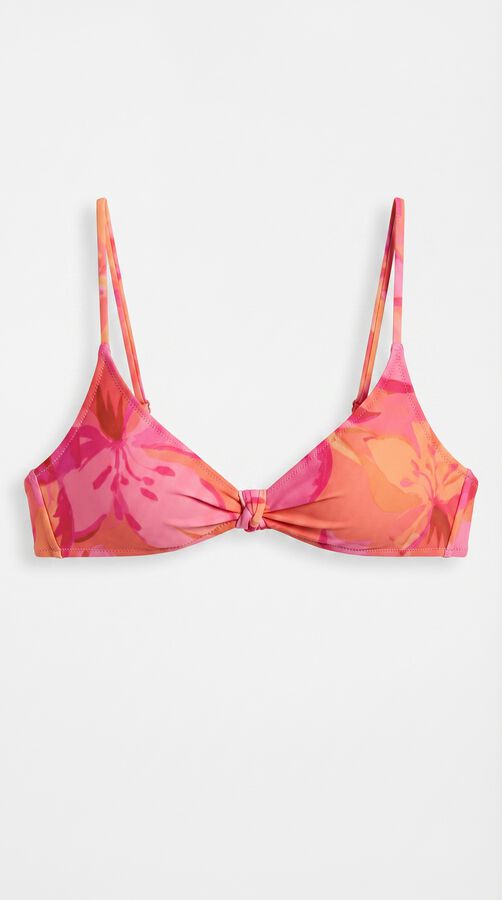 Women'secret Top biqu&iacute;ni triangular em tercido mesh estampado maxi floral estampado