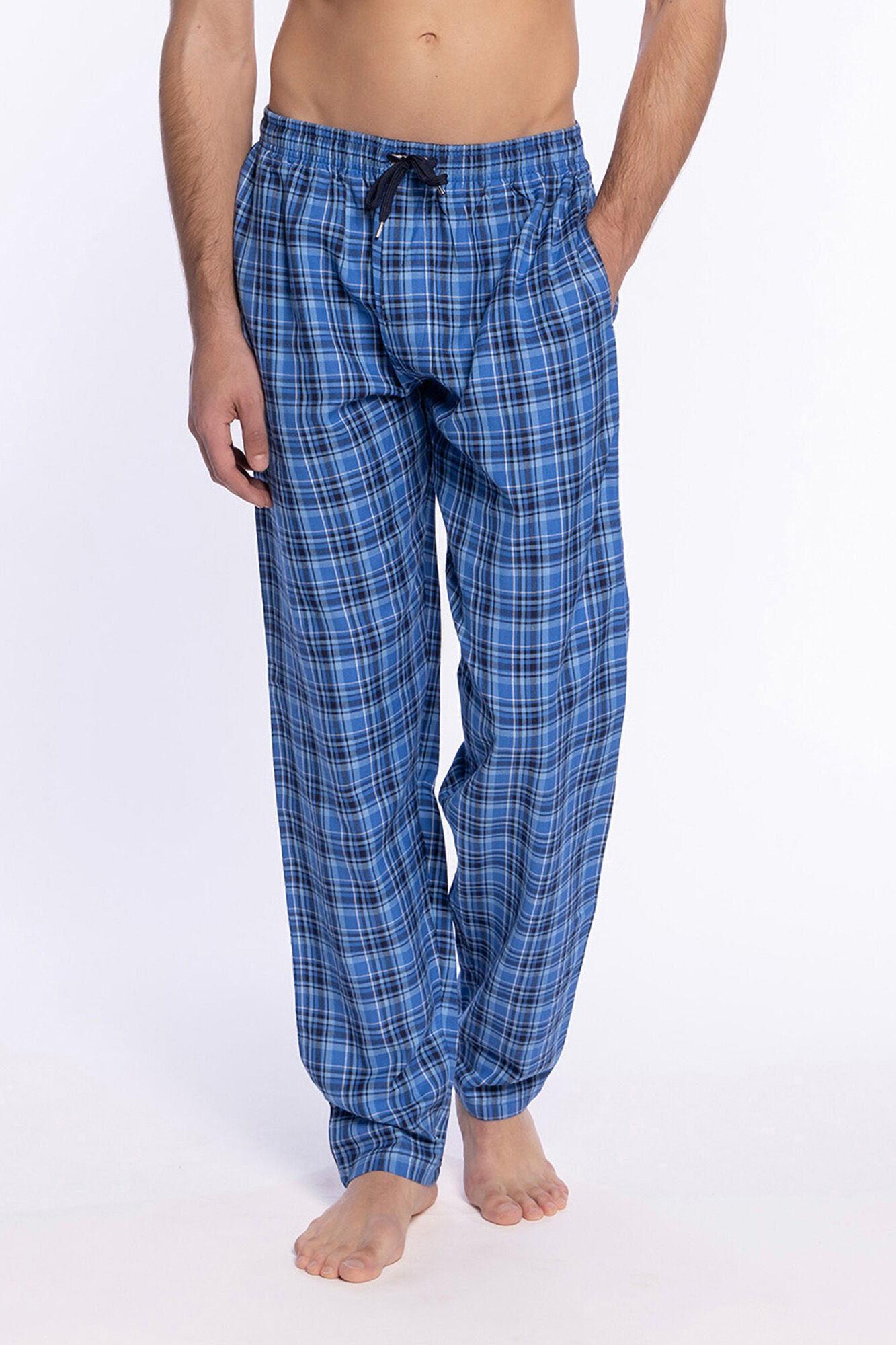 Punto Blanco Cal&ccedil;a de pijama longa de tecido Basix