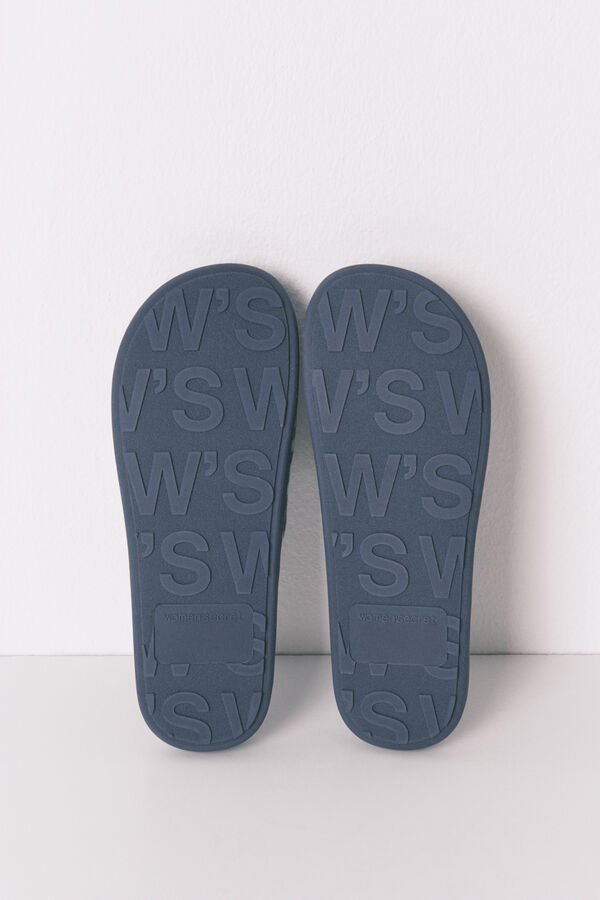 Women'secret Chinelos de casa SmileyWorld® com padrão vichy azul azul