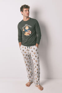 Women'secret Pijama comprido masculino "Garfield" 100% algodão