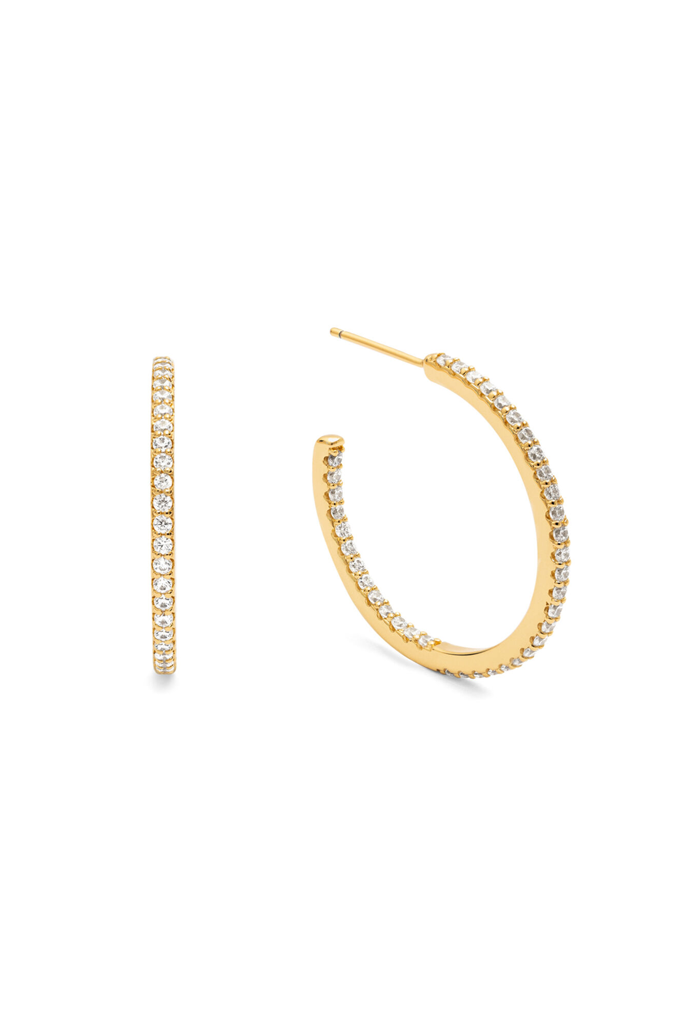 Singularu Pendientes Aro Scarlett M Ba&ntilde;o Oro