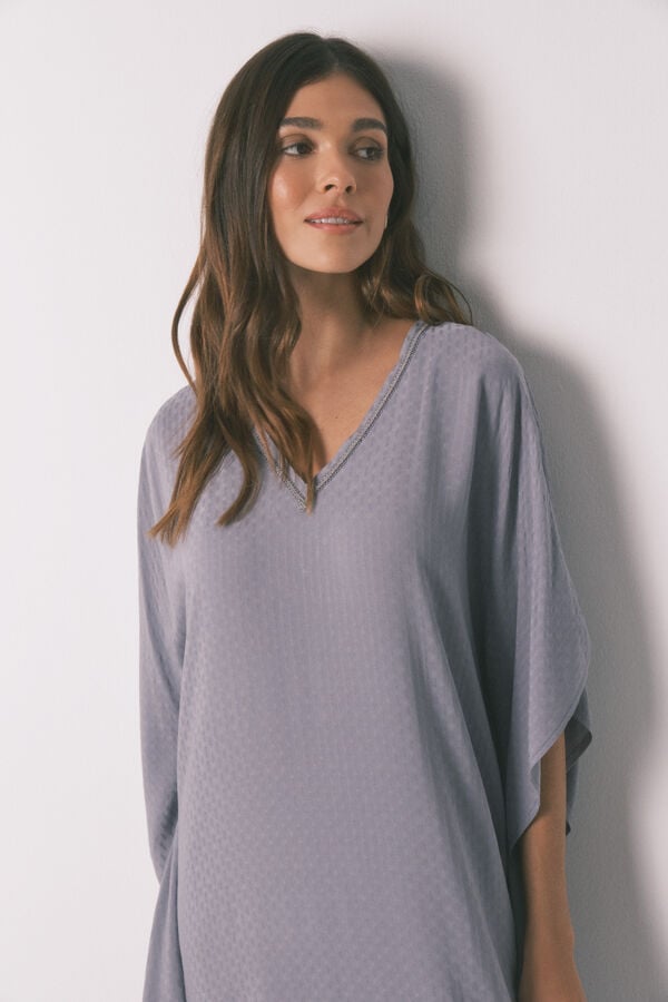 Women'secret Vestido caft&atilde; viscose cinzento cinzento