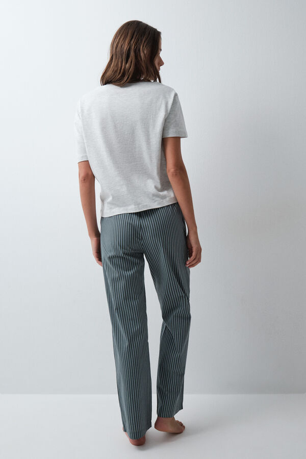 Women'secret Cal&ccedil;a comprida de riscas verde verde