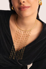 Singularu Choker Line Zahara Acero Baño Oro amarillo