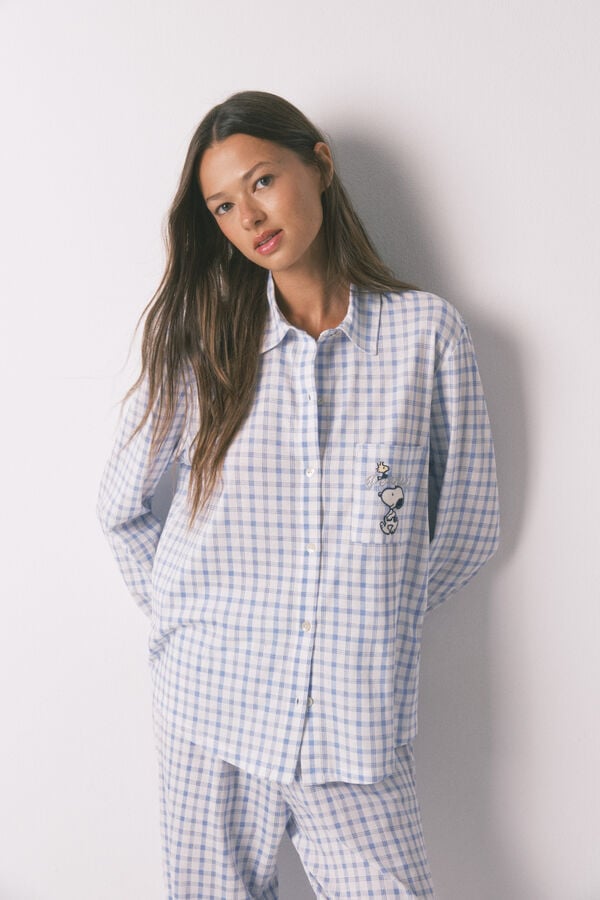 Women'secret Pijama camiseiro de algodão azul do Snoopy  azul