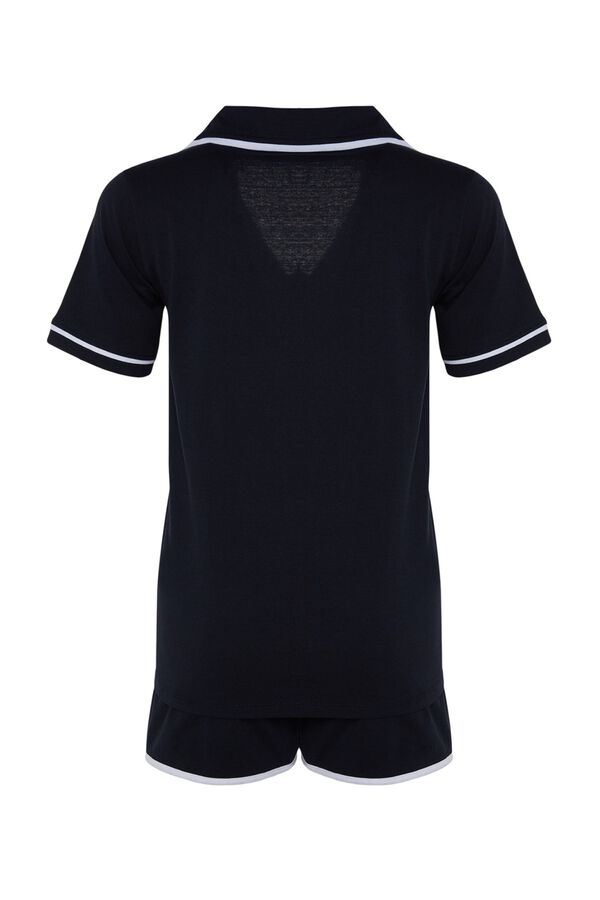 Trendyol Conjunto de pijama camiseiro curto azul