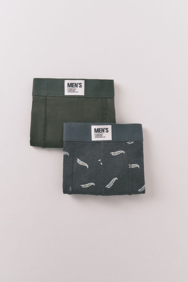 Women'secret Pacote com 2 boxers de cuecas "Hotwheels" bege