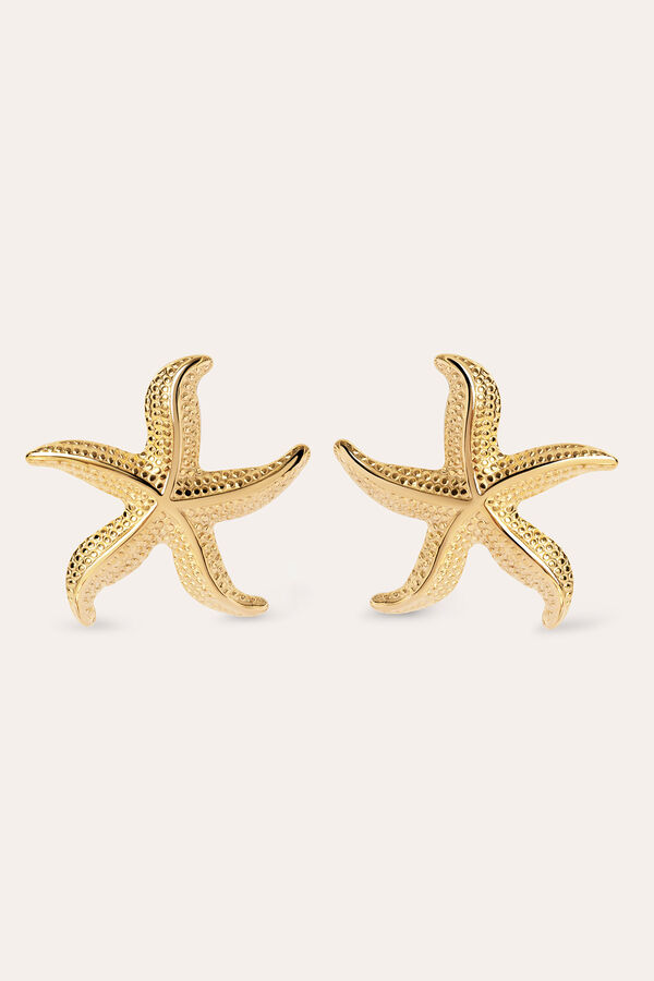 Womensecret Gold Starfish Acero Earrings imprimé