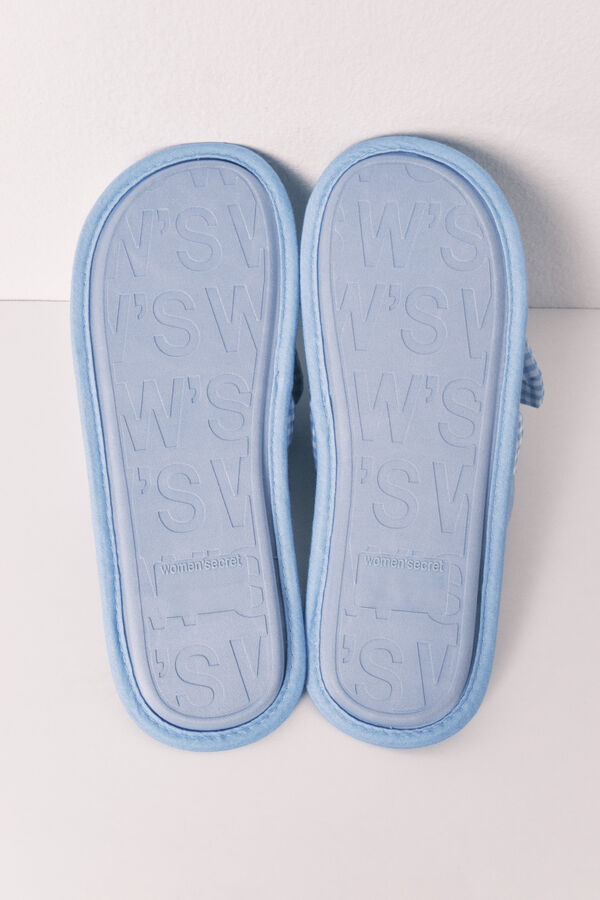 Women'secret Chinelos de quarto com la&ccedil;o Hello Kitty azul