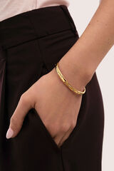 Singularu Brazalete Curve Rainbow Acero Ba&ntilde;o Oro amarillo