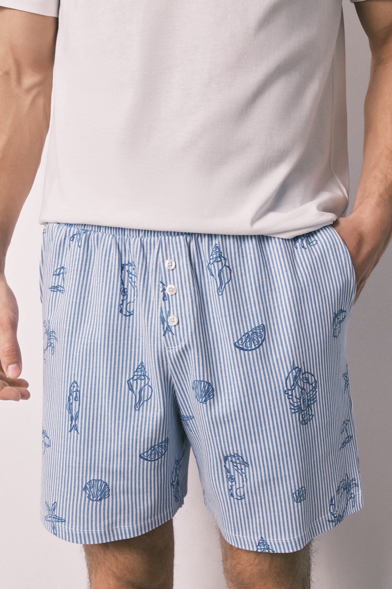 Women'secret Pijama curto de homem em algod&atilde;o Family Collection