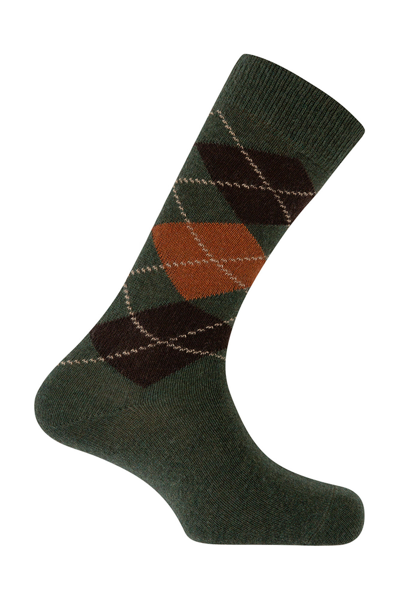 Punto Blanco Meias curtas de l&atilde; de caxemira com losangos