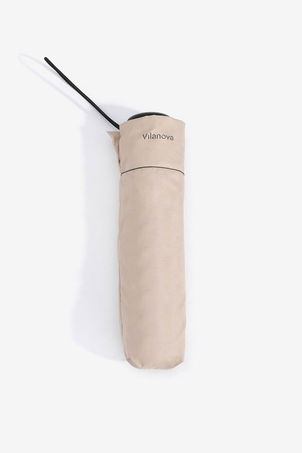 Vilanova Guarda-chuva Dobrável Liso bege