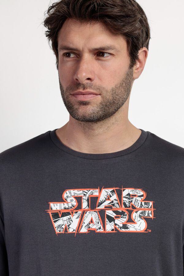 Admas Pijama comprido Star Wars cinzento