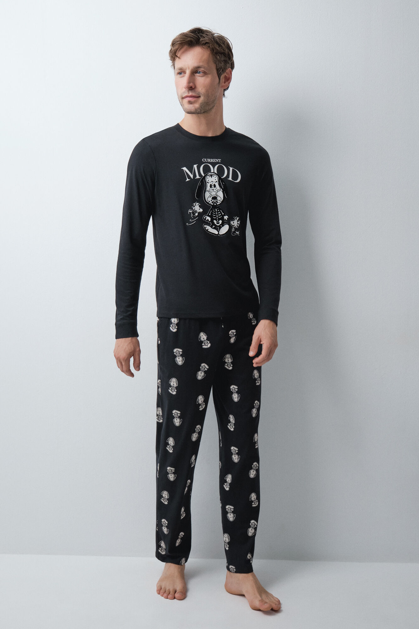 Women'secret Pijama comprido em algod&atilde;o Snoopy Halloween