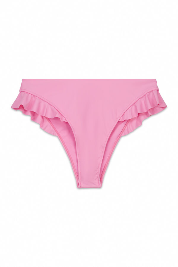 Women'secret Cuequinha brasileira com folhos rosa rosa