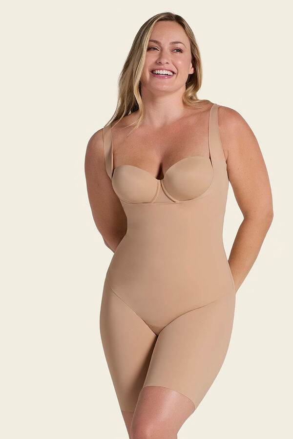 Leonisa Ultralight, strong control, free- bust, chest or breast body brown