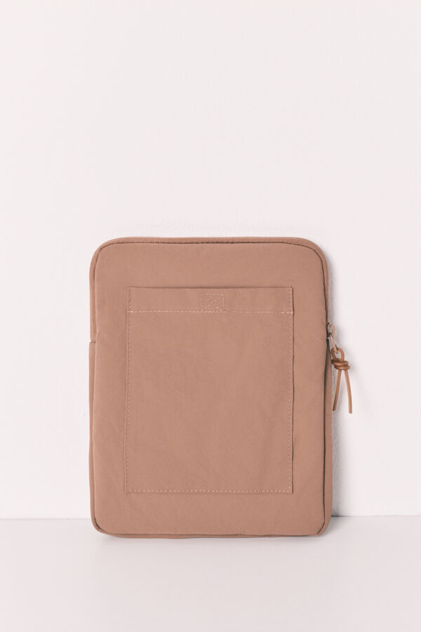 Women'secret Capa para tablet acolchoada com logo castanha cru