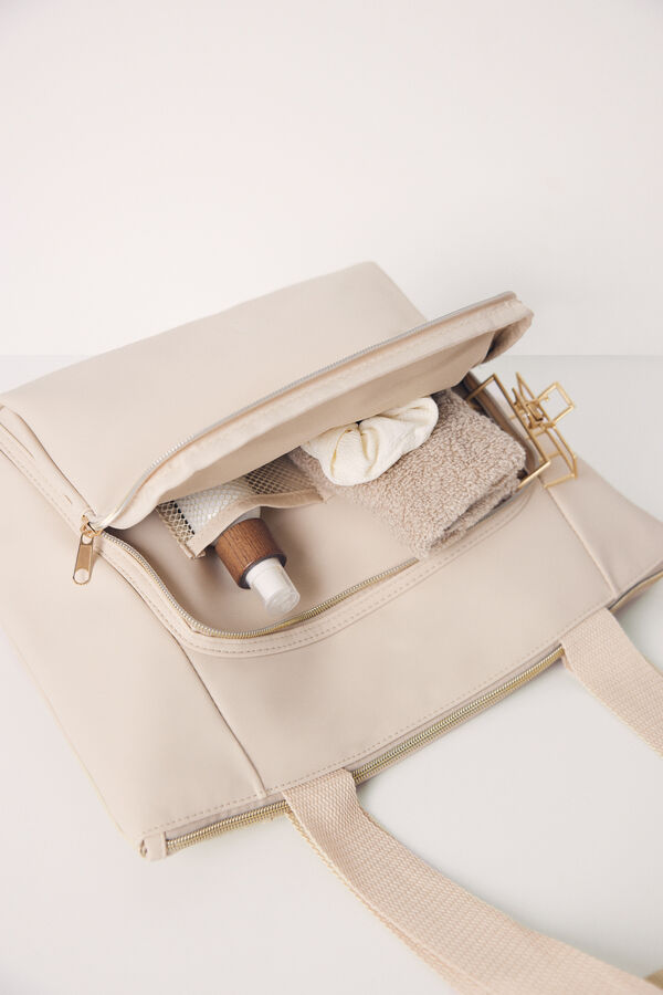 Womensecret Bolso grande engomado beige nude