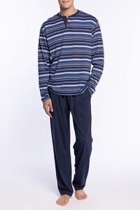 Punto Blanco Conjunto de pijama comprido Elegance em modal/algodão com carcela gola