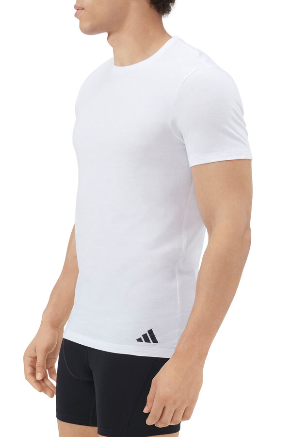 Adidas Pacote com 3 camisetas de algodão com núcleo ativo branco
