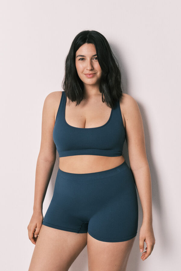 Women'secret Boxers sem costura azuis verde