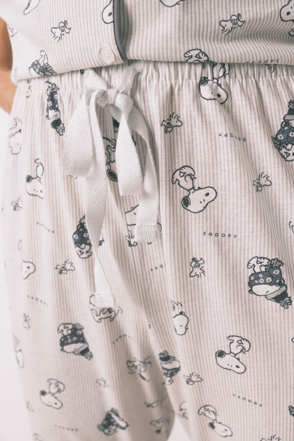 Women'secret Pijama camiseiro Snoopy 100% algodão cinzento