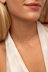 Singularu Collar Mini Gota Charms Acero gris