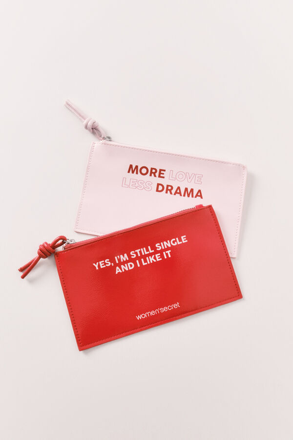 Women'secret Carteira mini em verniz vermelho vermelho