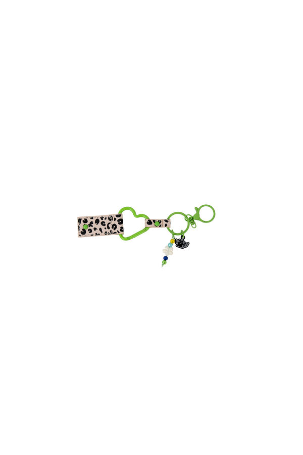 Mr. Wonderful Llavero con charms - Animal print topos estampado