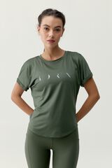 Born Living Yoga T-shirt Azami Kaki Leaft S caqui