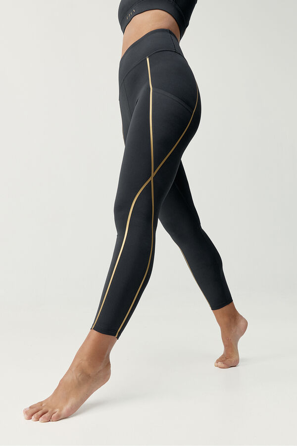 Born Living Yoga Legging Pretas Douradas preto
