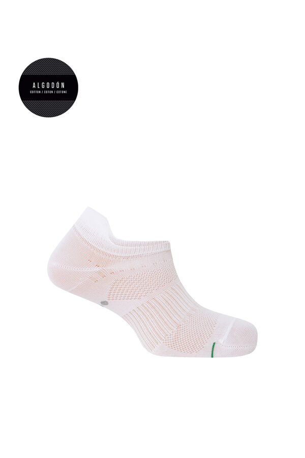 Punto Blanco Pacote de 2 meias esportivas de algod&atilde;o semi-liso estampado
