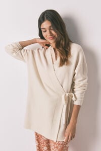 Women'secret Casaco de malha de malha bege