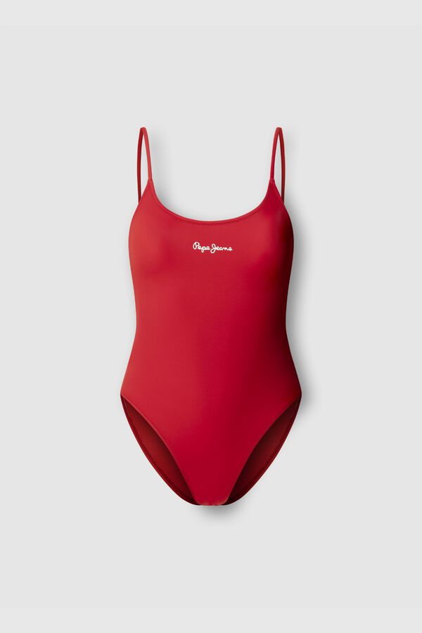 Pepe Jeans Fato de banho cl&aacute;ssico gola redonda vermelho