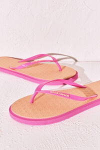 Women'secret Chinelos de dedo com textura floral laranja