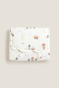 Textura Trocador de algodão com casinhas