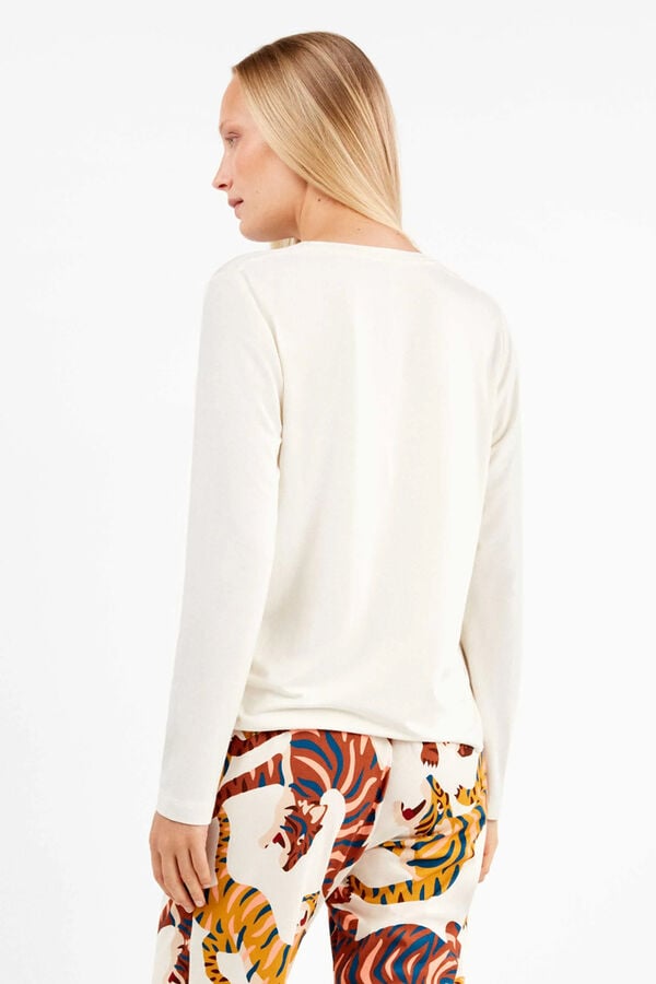 Gisela Conjunto de pijama com estampado de tigre bege